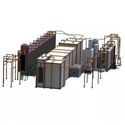 Individualizuotos automatinės miltelių purškimo linijos metalo paviršiaus apdorojimo mašinos