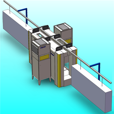 Mažų užimtų ilgų dalių dangos miltelių purškimo kabina